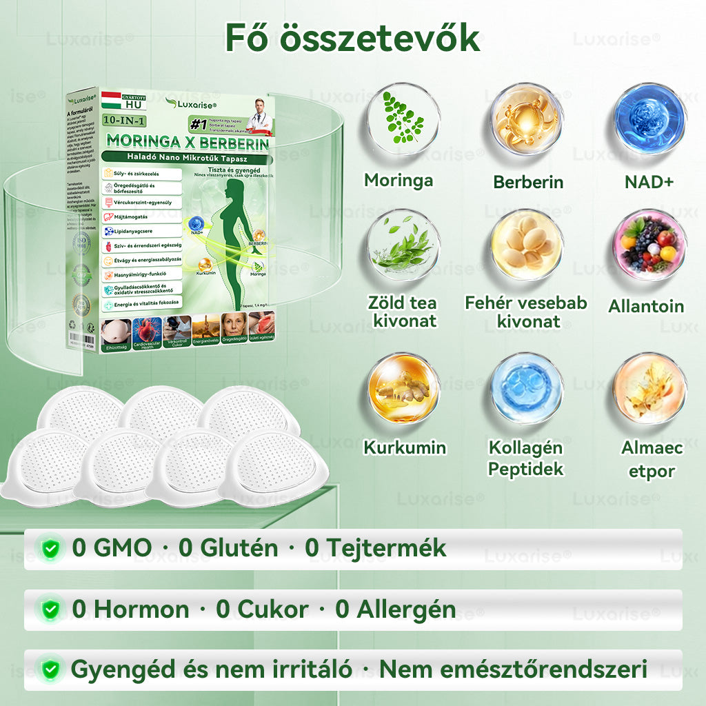 Oficiální obchod  |👩‍⚕️𝗟𝘂𝘅𝗮𝗿𝗶𝘀𝗲® MORINGA X BERBERIN  10-IN-1 Pokročilý Nano Mikrojehly Náplast(Jedna náplast denně, viditelné změny již za 7 dní) ✅ Pomáhá při obezitě, cukrovce, spánkové apnoe, problémech s klouby a dalších potížích💫